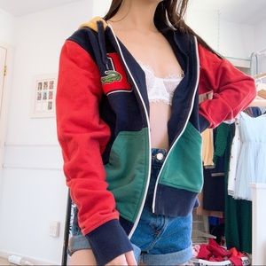 Lacoste LIVE! Colorblock Varsity Zip-Up Jacket